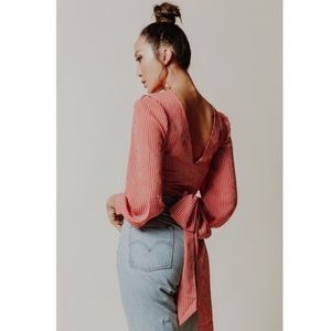 Chriselle Lim x JOA striped crop top